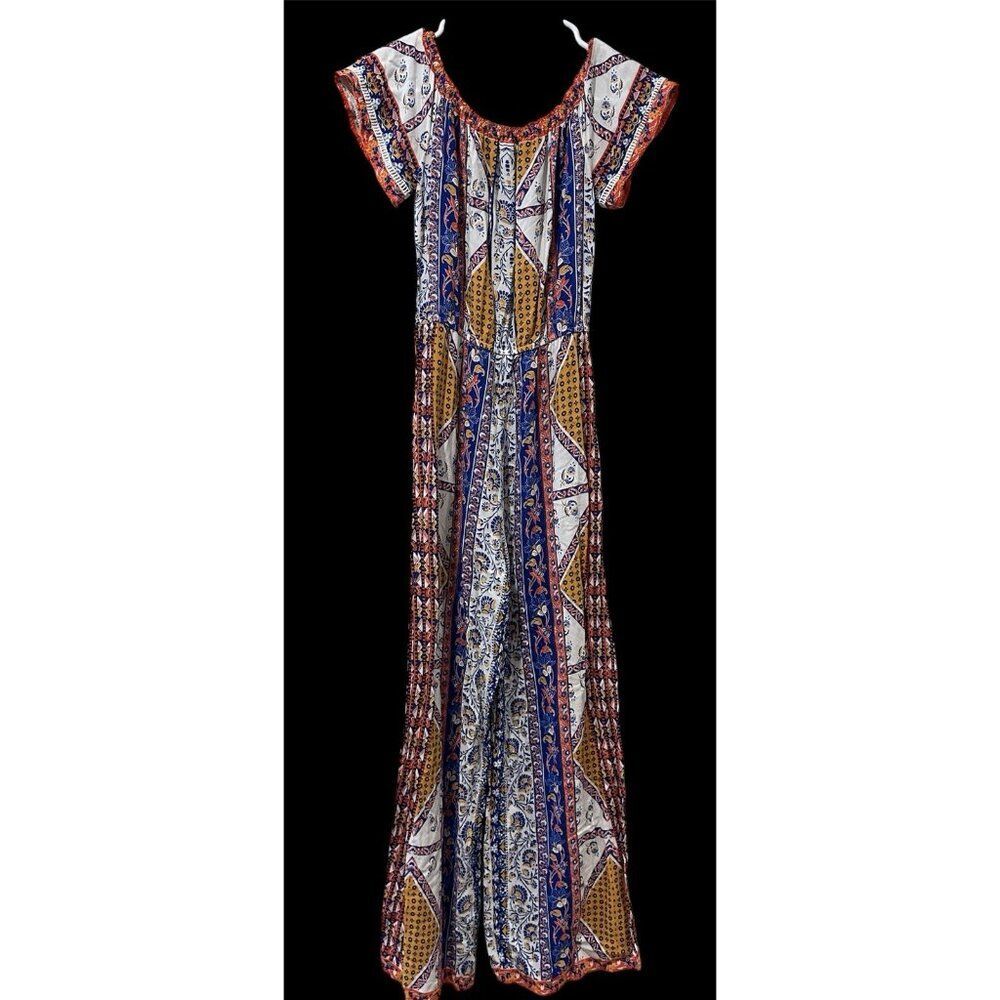 Flying Tomato Women’s Small Jumpsuit Romper Pants Boho Festival Colorful